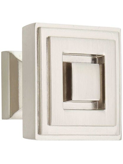 Delmar Cabinet Knob - 1 1/4 inch Square in Satin Nickel.